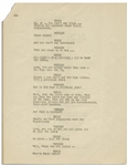 Moe Howard's 9pp. Script of the ''Bert Wheeler Act'' From the Texaco Star Theater Starring Milton Berle, From 1948 -- 8.5'' x 11'' -- Very Good